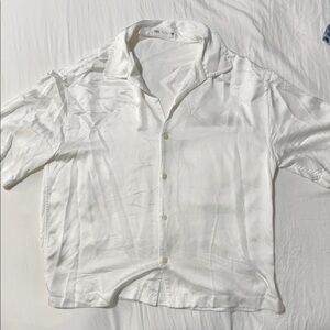 Zara White Button Down Shirt